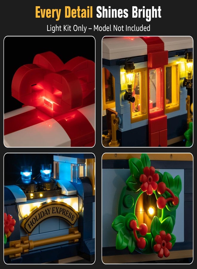 BrickSoul LED Light Up Kit Compatible with Lego Christmas Train 10361 Building Set, Upgraded Christmas Sound Version with Music Playback, Lighting Accessories, Gift for Lego Fans, Not 10361 Building - Image 4